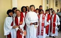 A great day for Anglican women in Latin America. Soon-to-be consecrated Bishop Nerva Cot Aguilera, center.