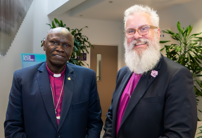The Rt Revd Anthony Poggo (The Secretary-General of the Anglican Communion ) with the Rt Revd Andy Doyle, Bishop of the Episcopal Diocese of Texas.