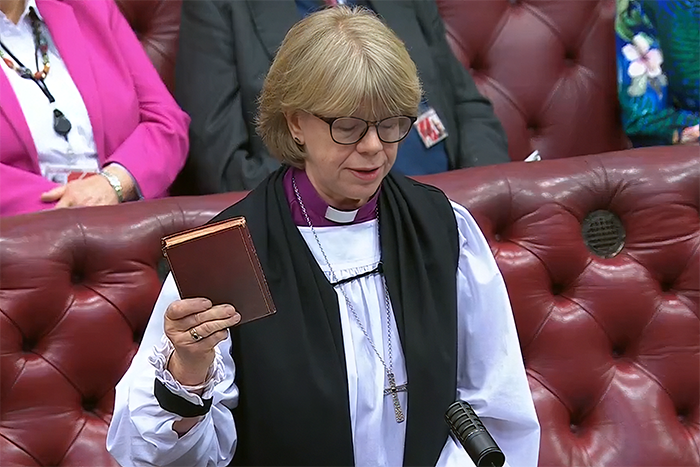 The Archbishop of Canterbury, the Most Revd and Rt Hon Dame Sarah Mullally speaks in the House of Lords