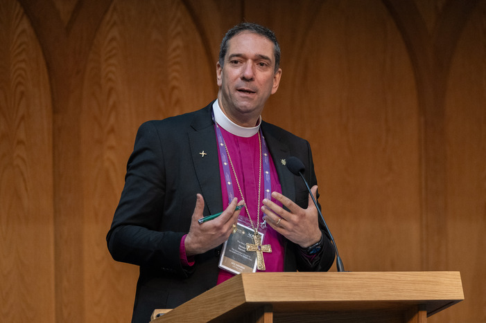 Vice-Chair of the Anglican Consultative Council and Primate of the Episcopal Church of Jerusalem and the Middle East, the Most Revd Hosam Naoum speaks during the session 