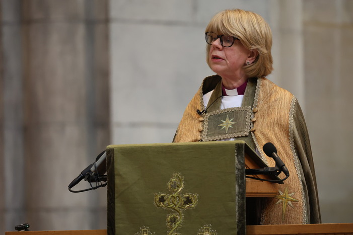 The Archbishop of Canterbuy gives the closing sermon of ACC-19 at St Anne's Cathedral in Belfast