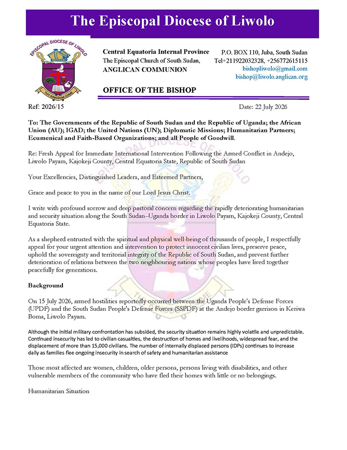 URGENT APPEAL FOR IMMEDIATE ACTION TO PROTECT CIVILIANS, UPHOLD SOVEREIGNTY, AND PREVENT FURTHER ESCALATION_Page _1_700