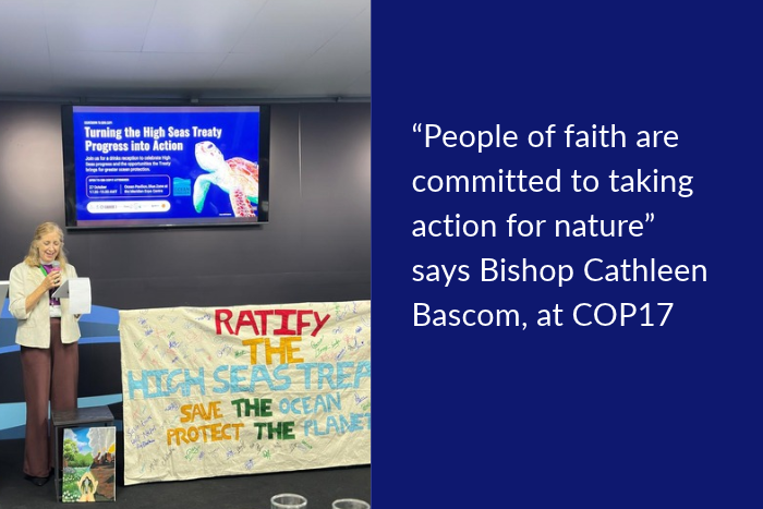 Bishop Cathleen Bascom has spoken at COP17 about the importance of restoring oceans